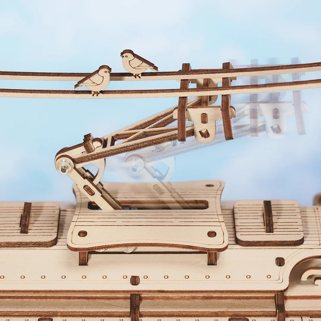 Robotime Classic City Tram DIY Moving 3D Wooden Puzzle