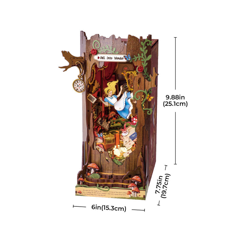 Robotime Fall Into Wonder DIY Book Nook Shelf Insert Miniature Dollhouse