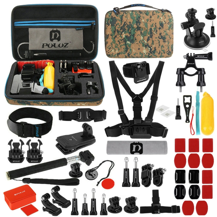 Puluz 53 in 1 Accesory and Mount Combo For Gopro with Camo Case - We Love Gadgets