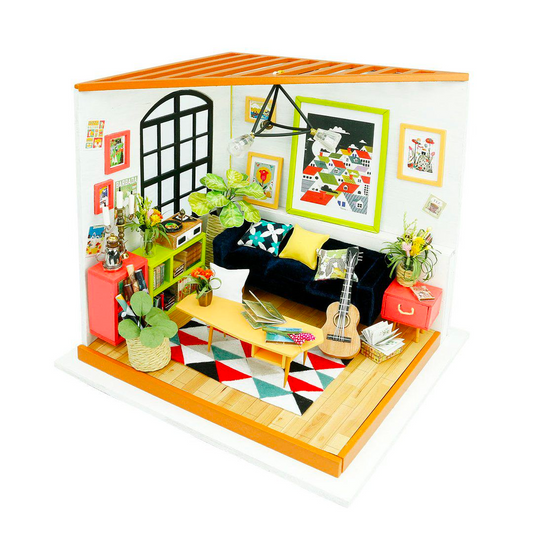Robotime Locus's Sitting DIY Miniature Dollhouse 1:18