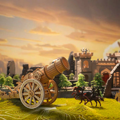 Wheeled Siege Artillery 3D Wooden Puzzle