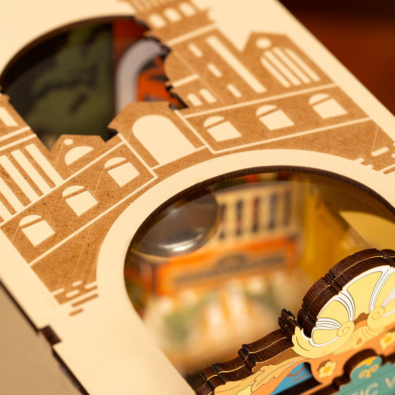 Robotime Romantic Venice DIY Book Nook Shelf Insert Miniature Dollhouse