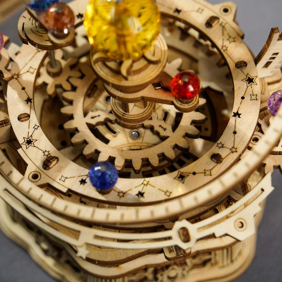 Robotime Starry Night Orrery 3D Puzzle Mechanical Music Box