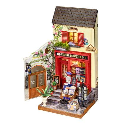 Robotime Vienna Bookstore DIY Miniature 3D House