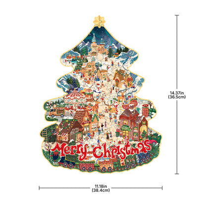 Robotime Christmas Town Wooden Jigsaw Puzzle