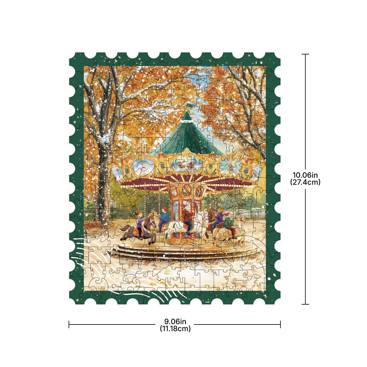 Robotime Golden Autumn Carousel Wooden Jigsaw Puzzle