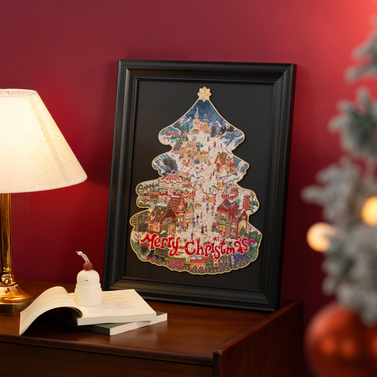 Robotime Christmas Town Wooden Jigsaw Puzzle