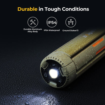 BougeRV 3000LM Portable Telescopic Outdoor Camping Rechargeable LED Light