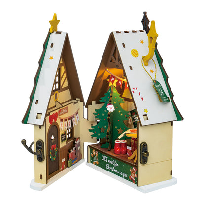 Robotime Twinkling Christmas House DIY 3D Miniature House
