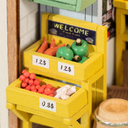 Robotime Morning Fruit Store DIY Miniature Dollhouse Kit