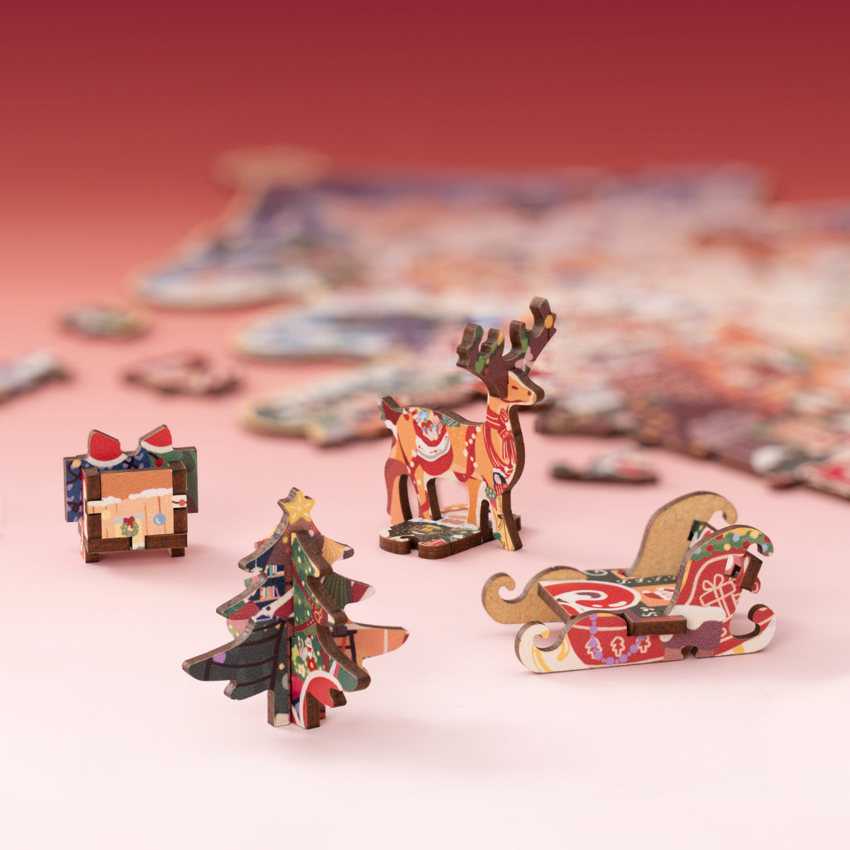 Robotime Christmas Town Wooden Jigsaw Puzzle