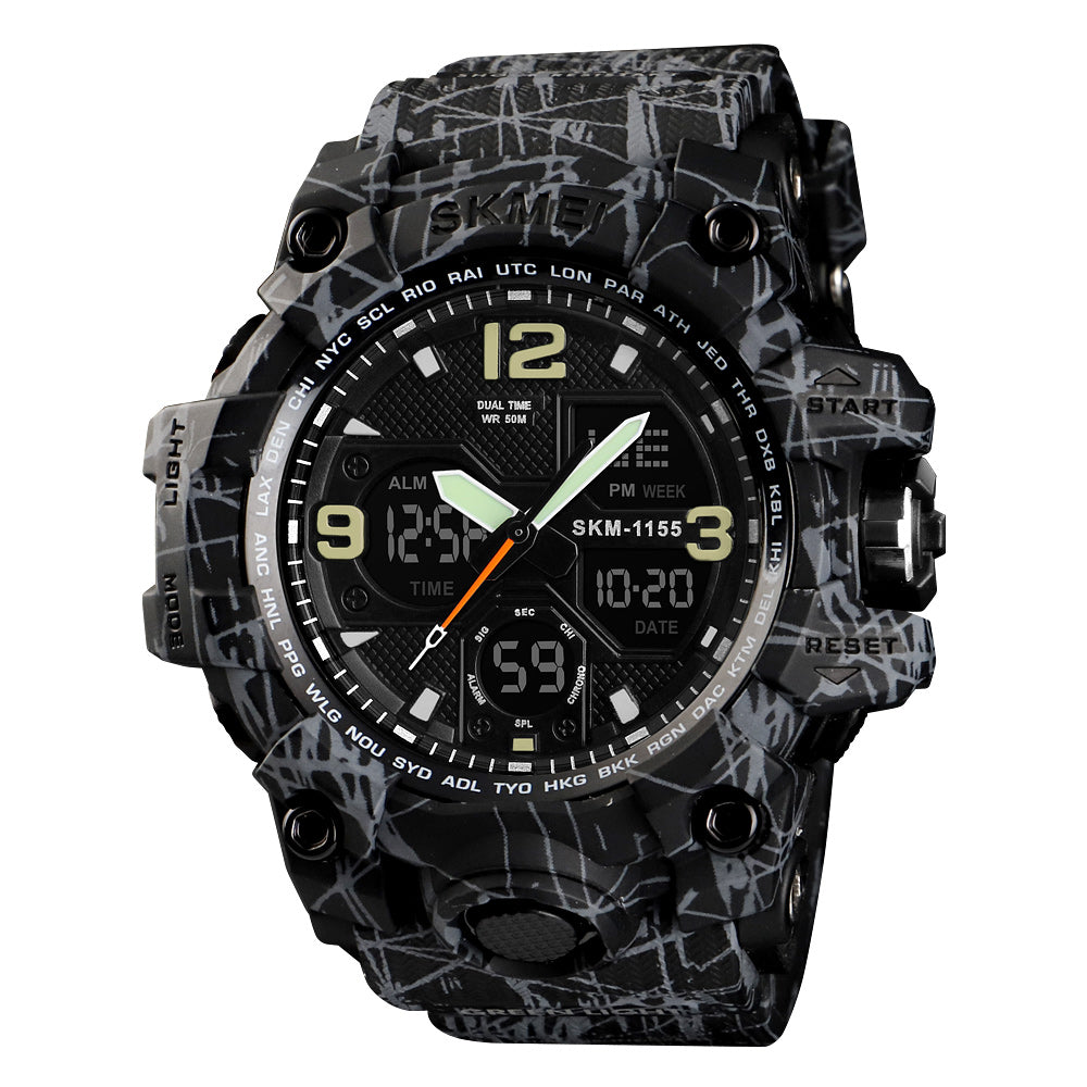 Skmei 1155 Men's Analogue & Digital Shockproof & Waterproof Sports Watch Grey Camo