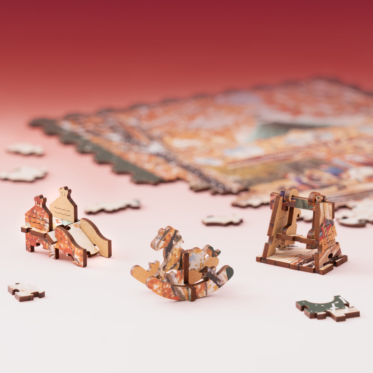 Robotime Golden Autumn Carousel Wooden Jigsaw Puzzle