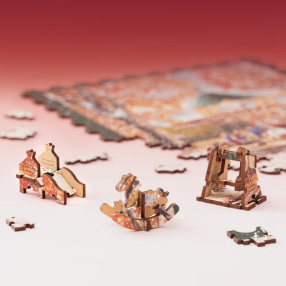 Robotime Golden Autumn Carousel Wooden Jigsaw Puzzle