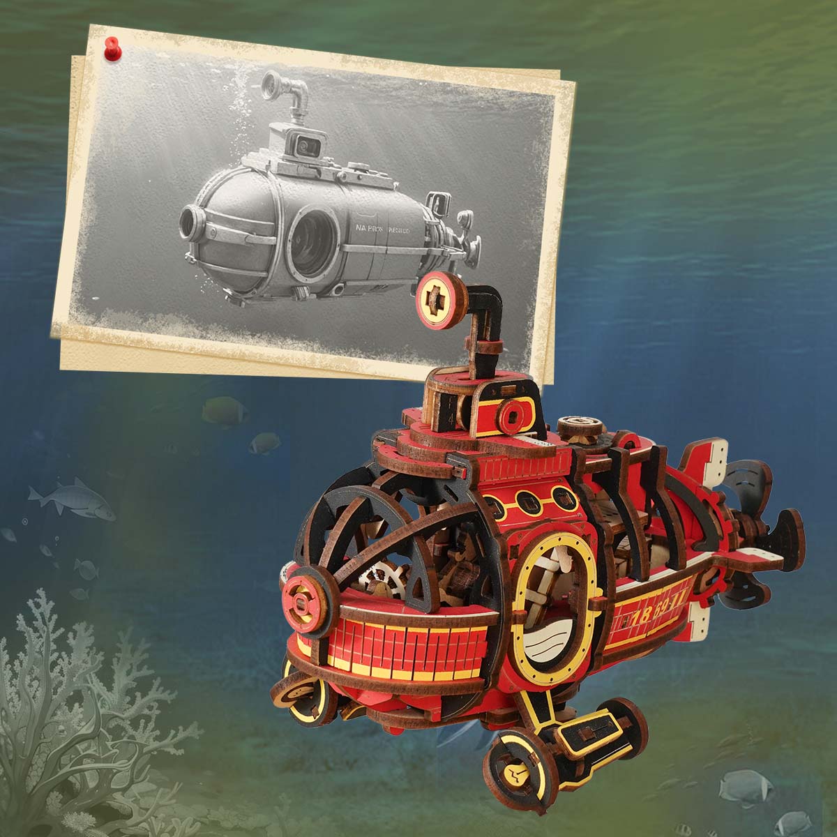 Robotime Deep-Sea Adventurer Pendulum Balance Toy DIY 3D Puzzle