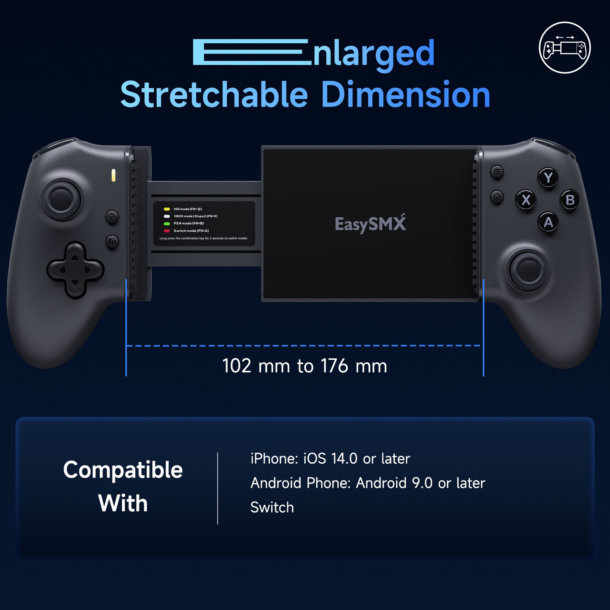 EasySMX M15 Type C Mobile Gaming Controller With Hall Effect & Mechanical Buttons