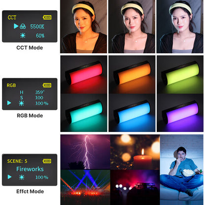 Ulanzi Compact Magnetic RGB LED Tube Light (3.9")
