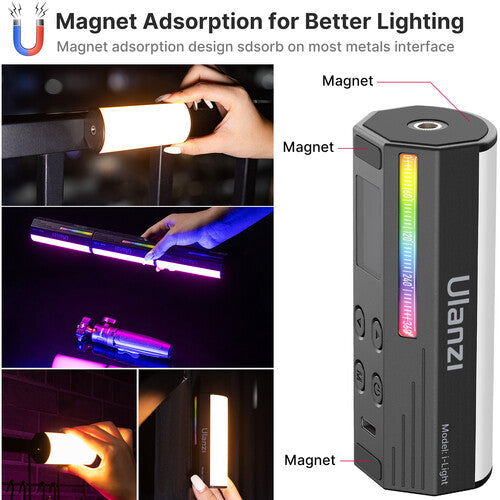 Ulanzi Compact Magnetic RGB LED Tube Light (3.9")