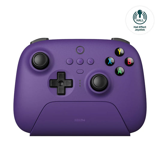 8BitDo Ultimate 2.4G Gaming Controller with Charging Dock (Hall Effect Joysticks) Purple