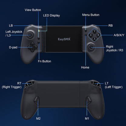 EasySMX M15 Type C Mobile Gaming Controller With Hall Effect & Mechanical Buttons