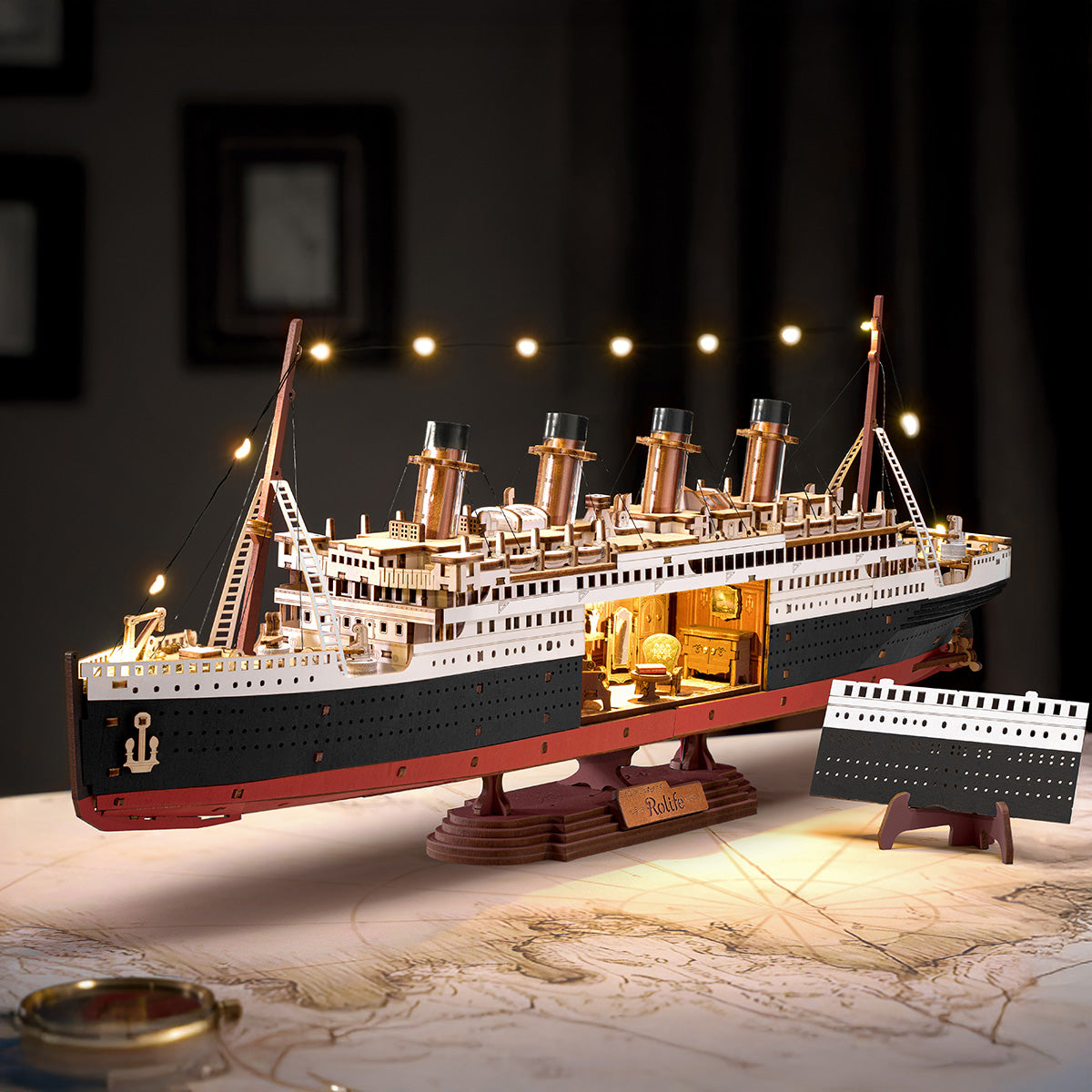 Robotime 1912 Eternal Atlantic Voyager 3D DIY Wooden Puzzle