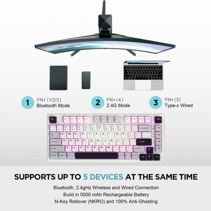 YUNZII YZ75 Pro Wireless Mechanical Gaming Keyboard