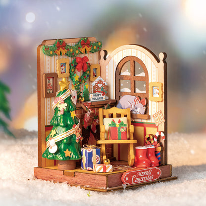 Robotime Christmas Fireplace DIY 3D Miniature House