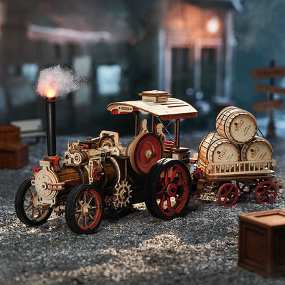 Robotime Steam Engine Mechanical DIY 3D Wooden Puzzle