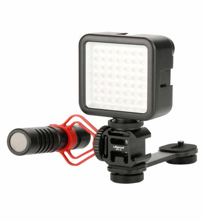 Ulanzi PT-3 Triple Cold Shoe Extension Bracket for Cameras & Smartphones 