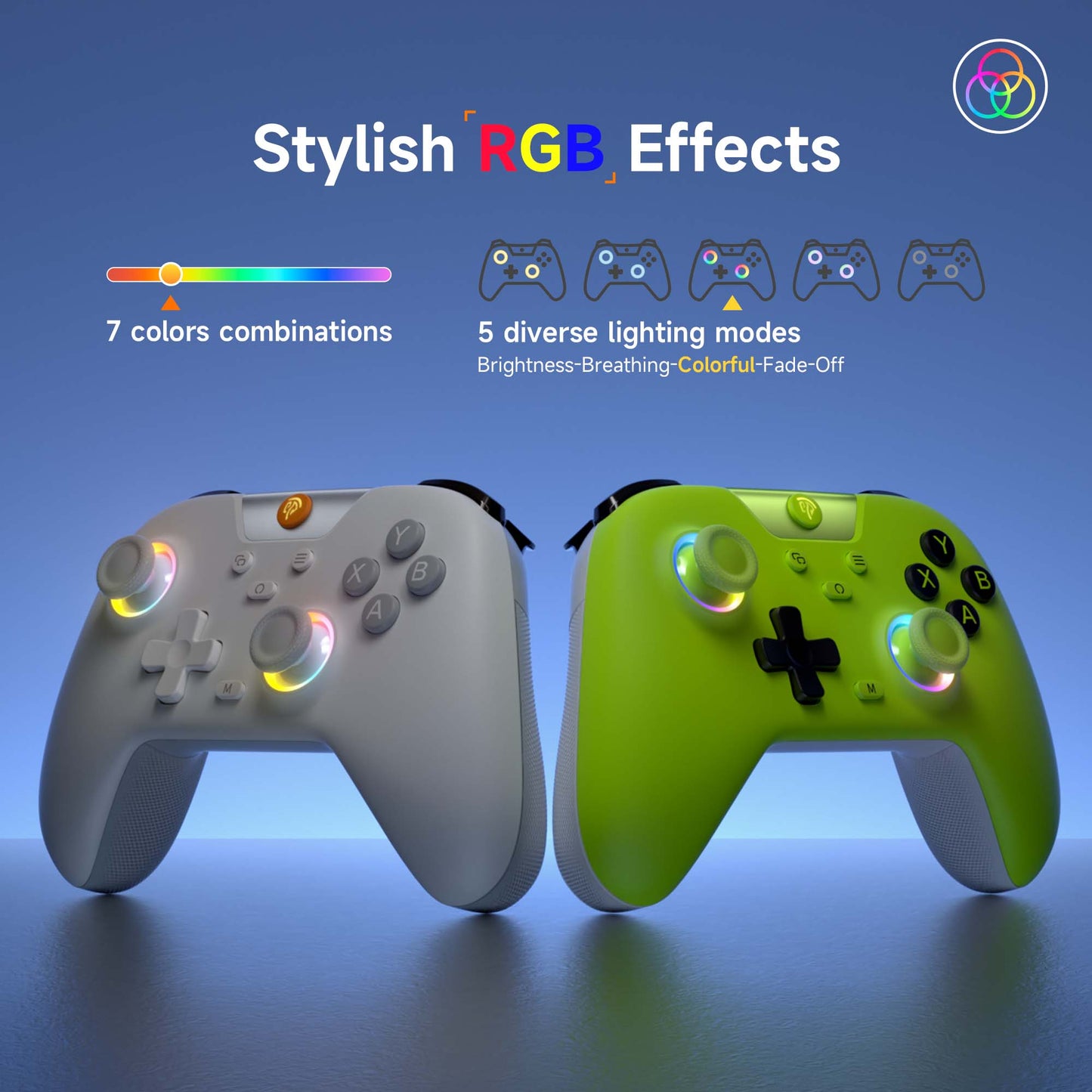 EasySMX X05 Hall Effect Gaming Controller For PC / Steam / Nintendo Switch Green