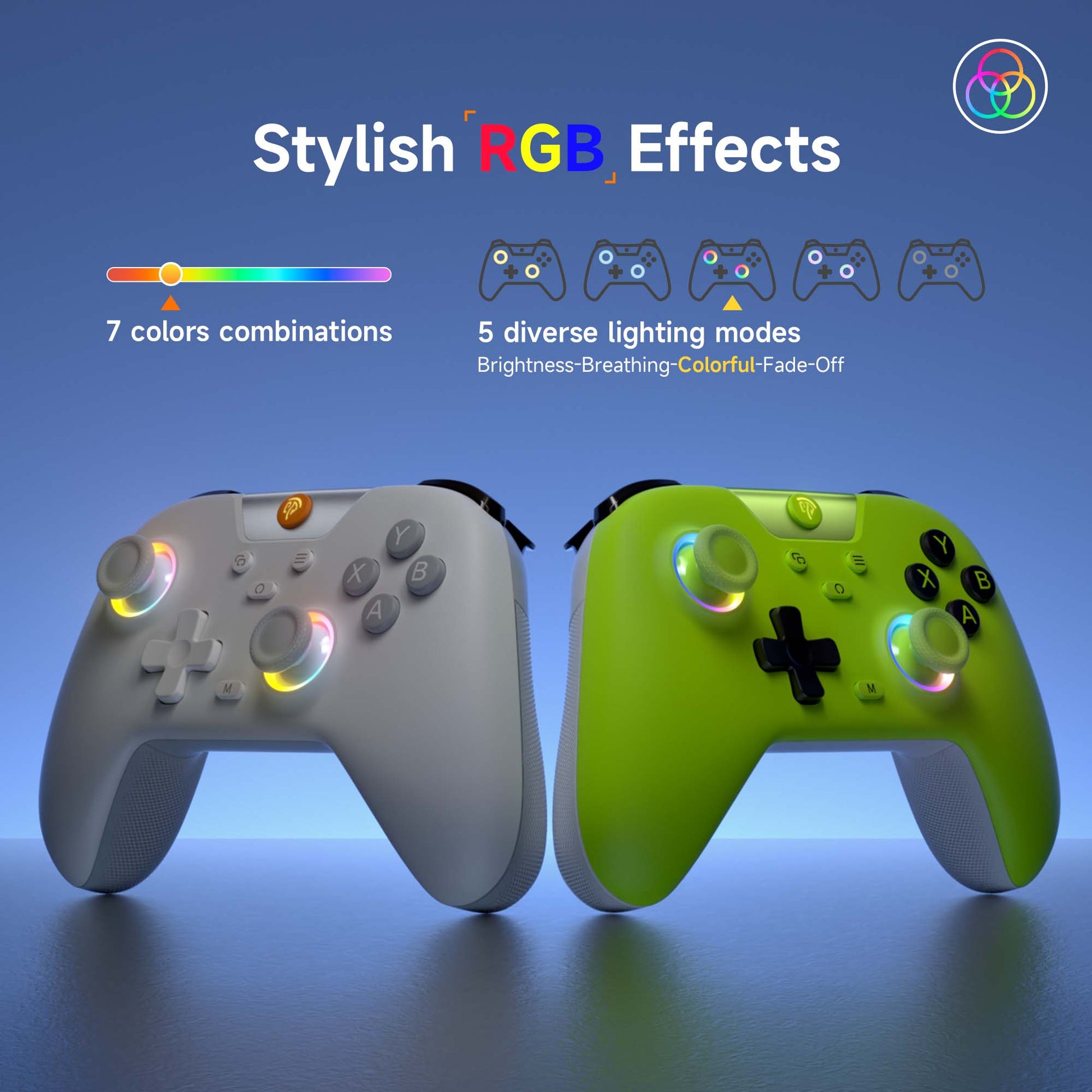EasySMX X05 Hall Effect Gaming Controller For PC / Steam / Nintendo Switch Green