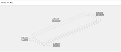 Nuphy Twotone Wrist Rest for Halo96 V2 Keyboard Matte Black