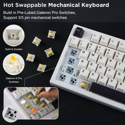 YUNZII YZ75 Pro Wireless Mechanical Gaming Keyboard
