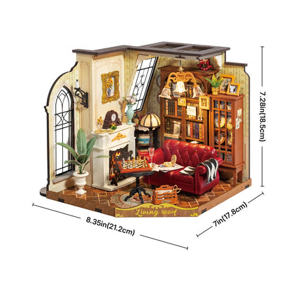 Robotime Catherine's Living Room DIY Miniature 3D House