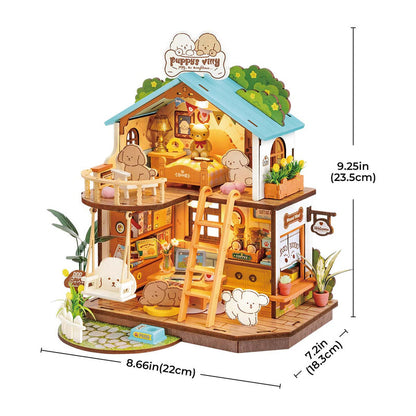 Robotime Puppy's Cozy Villa DIY Miniature House