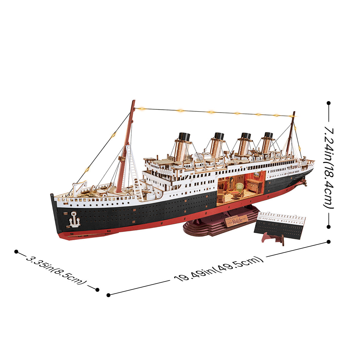 Robotime 1912 Eternal Atlantic Voyager 3D DIY Wooden Puzzle