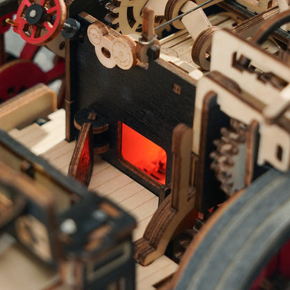 Robotime Steam Engine Mechanical DIY 3D Wooden Puzzle