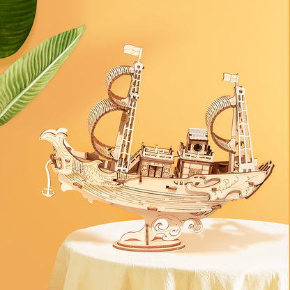 Robotime Japanese Diplomatic Ship 3D Wooden Puzzle