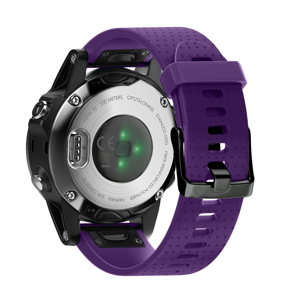 Quick Release Silicone Sports Band Strap Garmin Fenix 5S / 6S 20mm Purple - We Love Gadgets