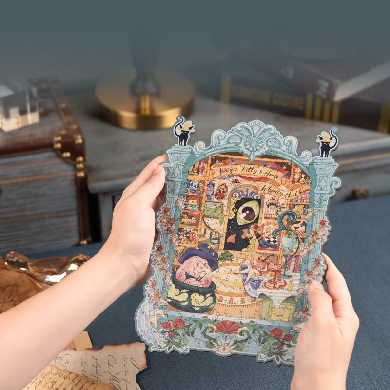 Robotime Magic Kitty's Home Wooden Jigsaw Puzzle
