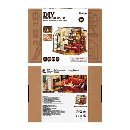 Robotime Catherine's Living Room DIY Miniature 3D House