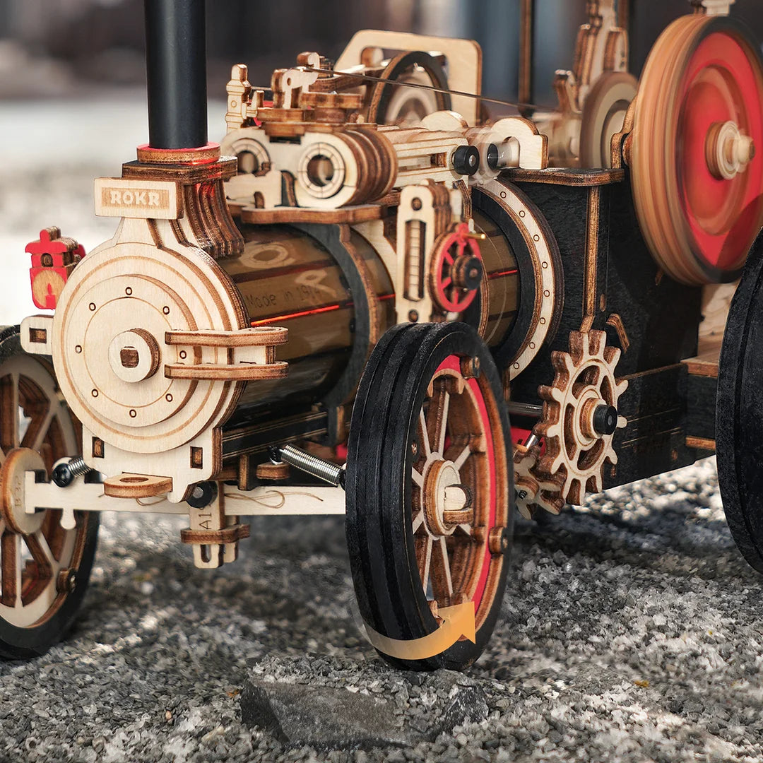 Robotime Steam Engine Mechanical DIY 3D Wooden Puzzle