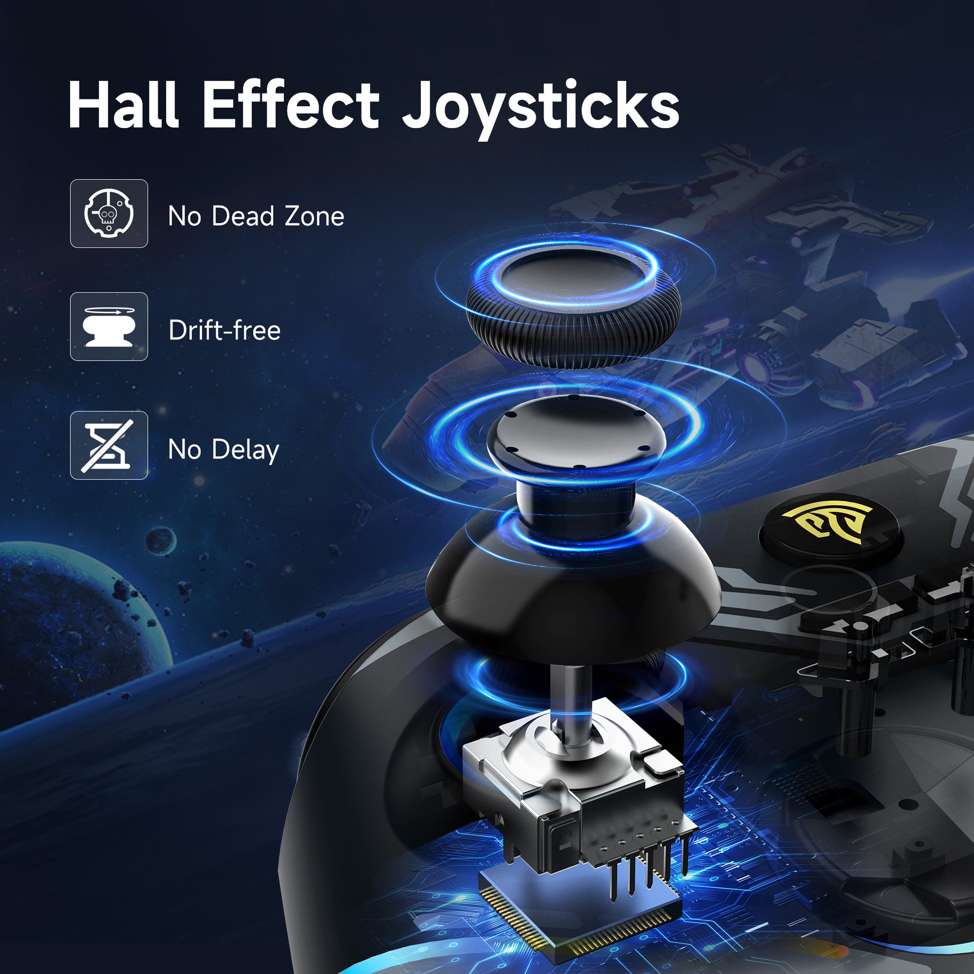 EasySMX X15 RGB Controller – Hall Effect Joystick & Trigger for Windows / Steam / Switch Starfield