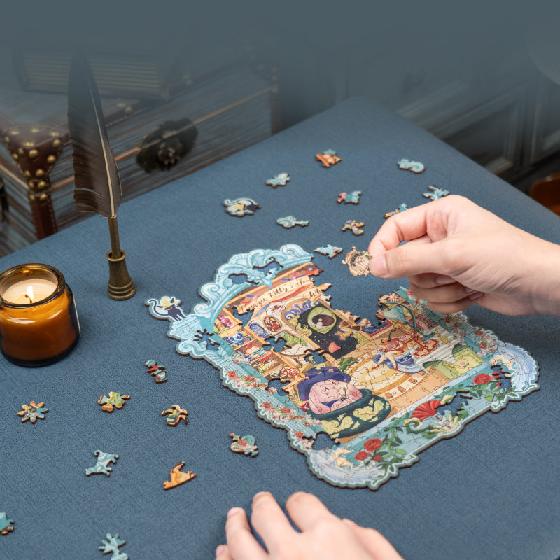 Robotime Magic Kitty's Home Wooden Jigsaw Puzzle