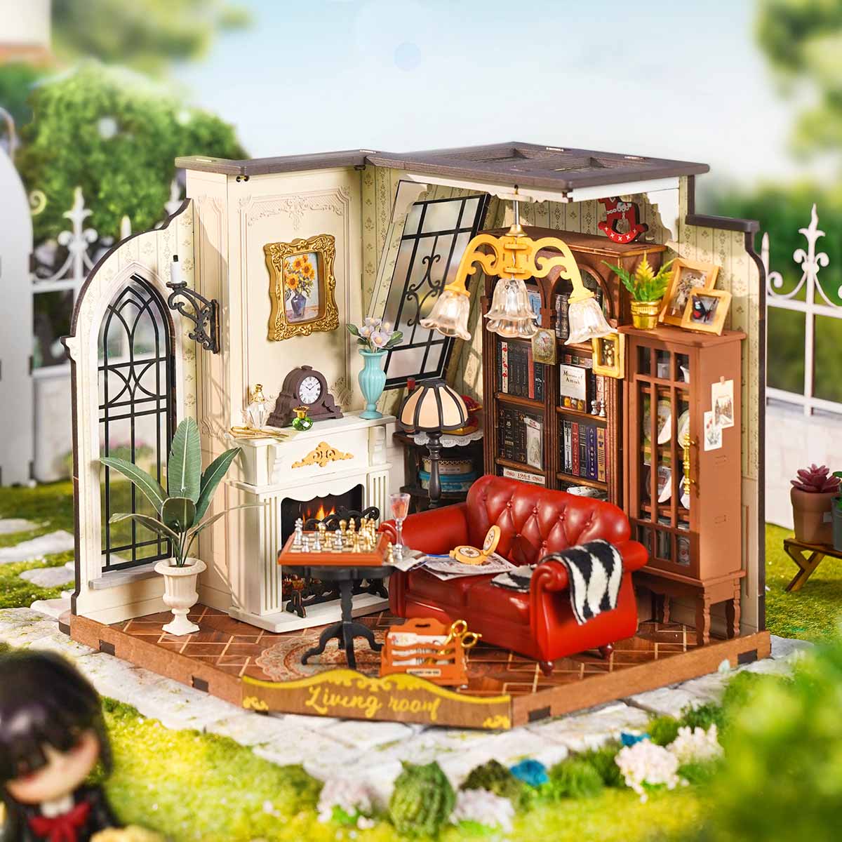 Robotime Catherine's Living Room DIY Miniature 3D House