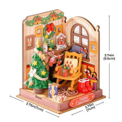 Robotime Christmas Fireplace DIY 3D Miniature House