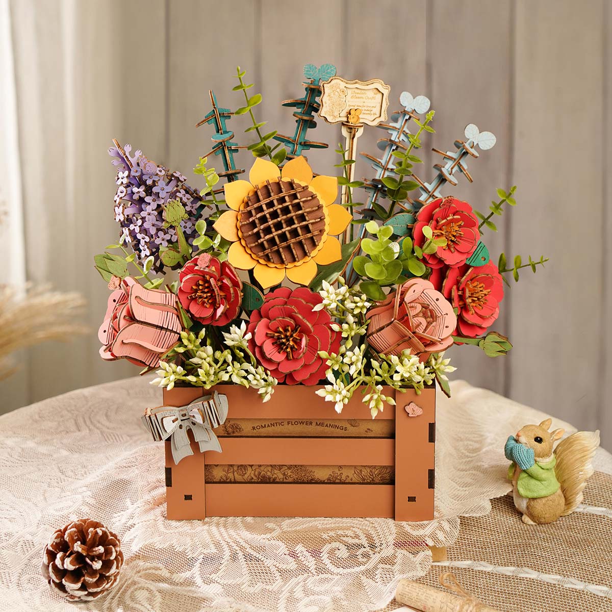 Robotime Wooden Bloom Box DIY 3D Puzzle