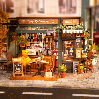 Robotime Tipsy Restaurant DIY Miniature House