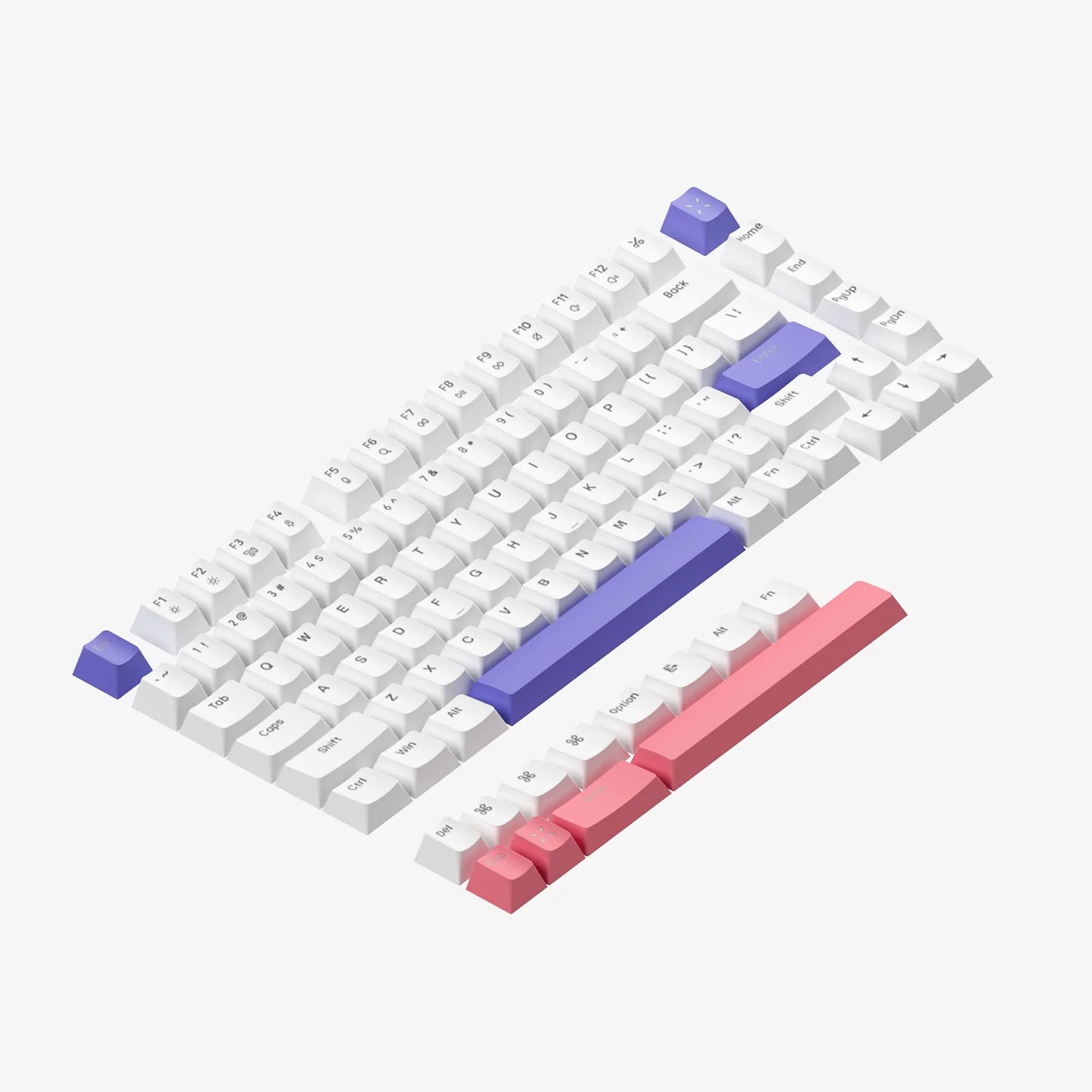 NuPhy Field75 Shine-Through PC Keycaps Noether & Gravity