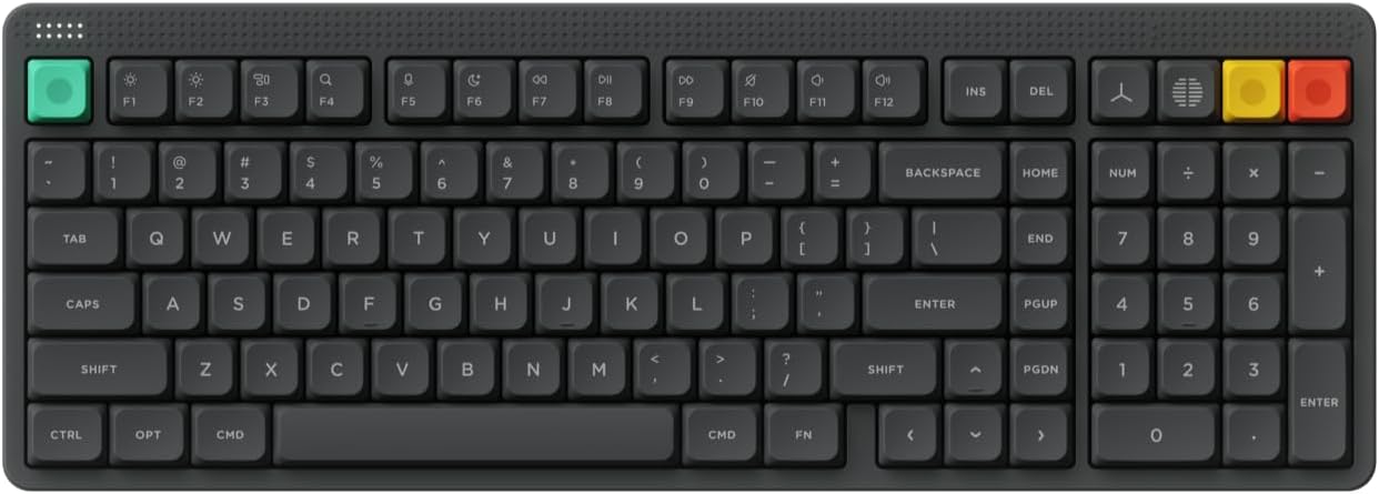 NuPhy Node 100 Low Profile Wireless Mechanical Keyboard Ink Gray Blush Nano Switches